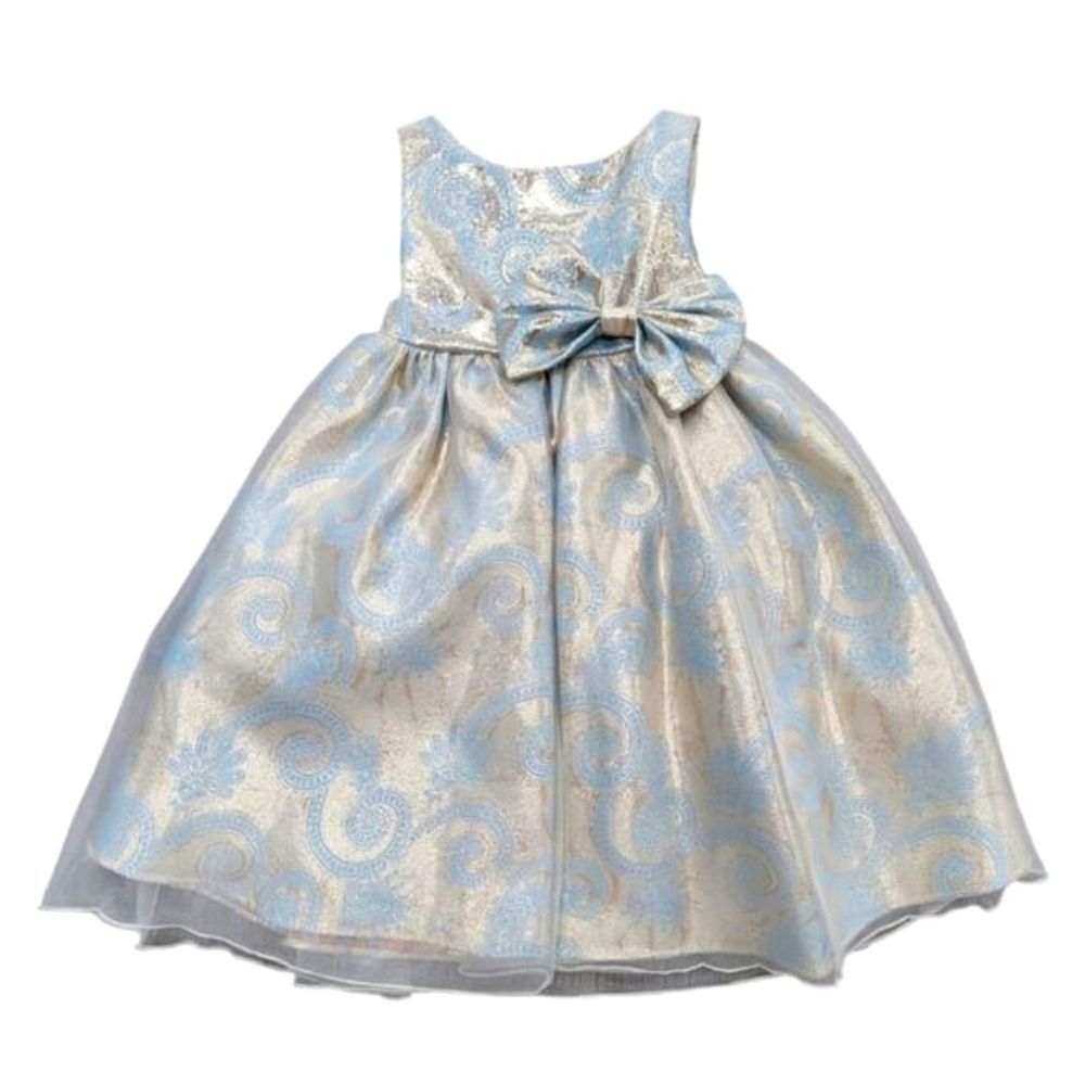 Kids Dream Shimmer Tea Dress Shimmer Blue Holiday Dress GORGEOUS
